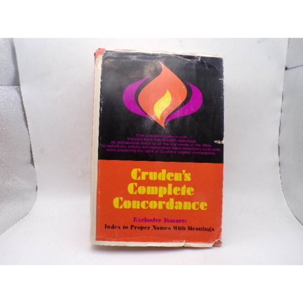 Cruden's Complete Concordance Bible Study Reference Zondervan 1971 Vintage PB